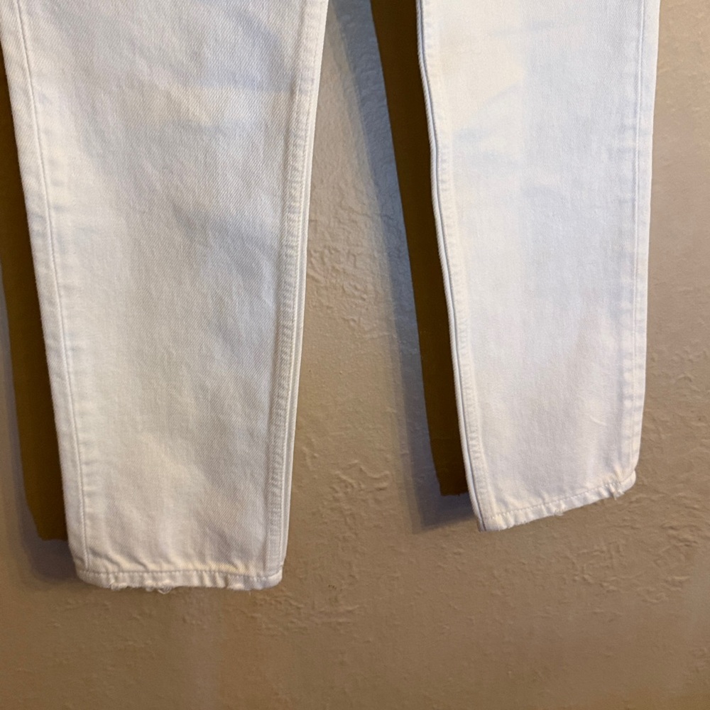 NWT Anine Bing 24 Sonya Jean high rise slim ankle white - Picture 3 of 10